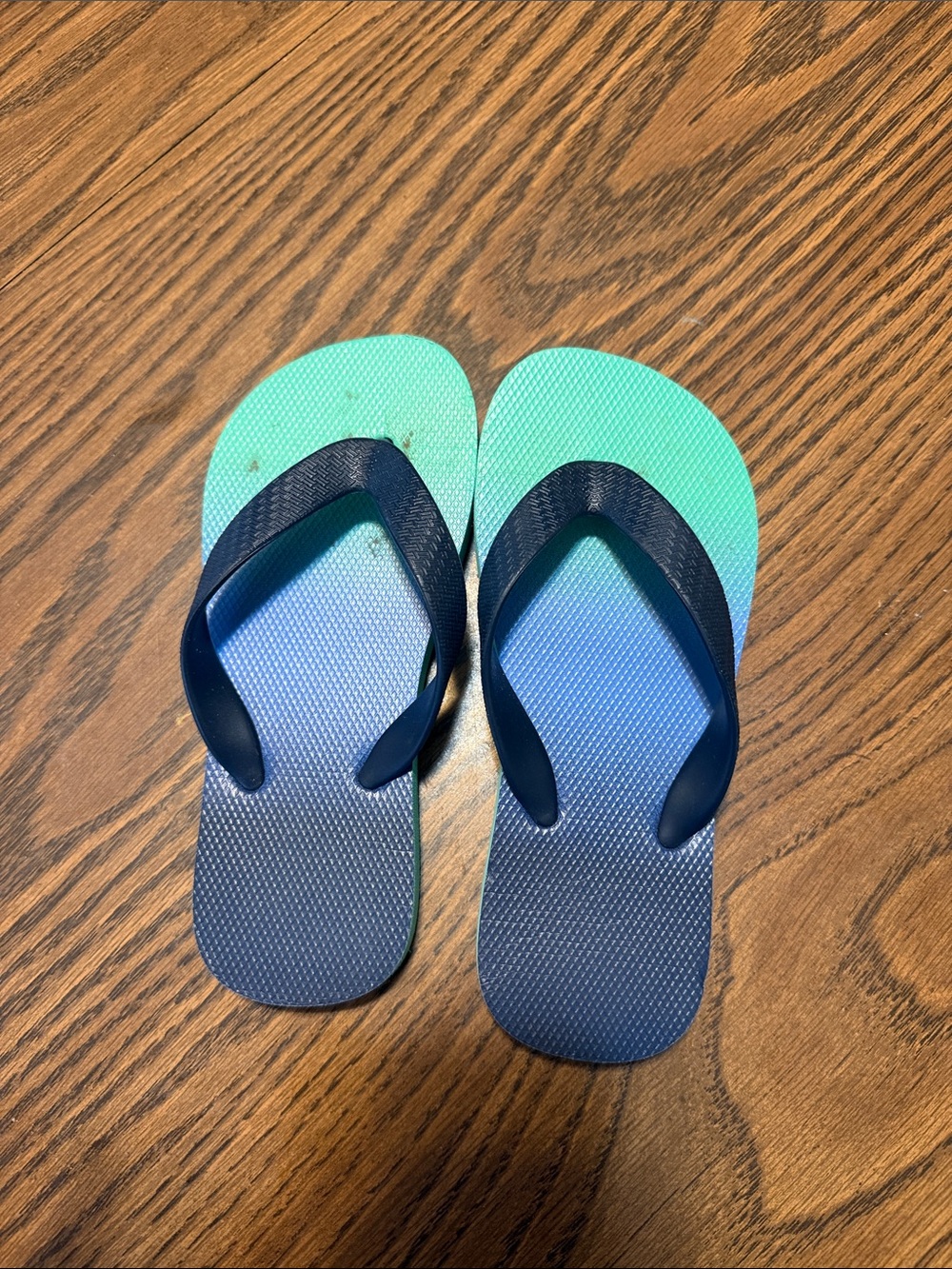 Old Navy Blue and Teal Ombre Kids Flip Flops